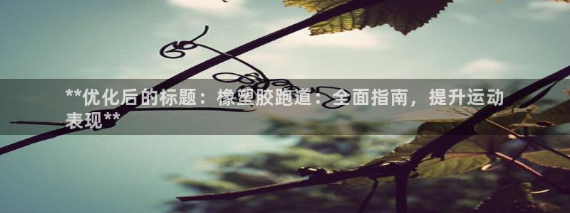 尊龙z6网址：**优化后的标题：橡塑胶跑道：全面指南